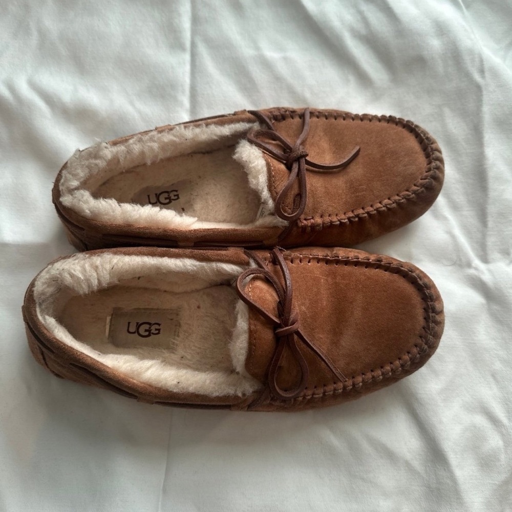 UGG Chestnut Suede Moccasin Loafers